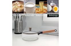 China 1800ml Clear Borosilicate Glass Soup Pot With Handle supplier