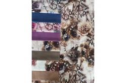 China Shrink Resistant Customized Digital Flower Print Fabric Patterned Velvet Upholstery Fabric supplier