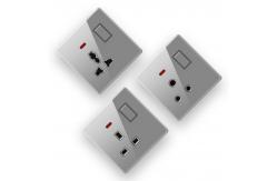 China Acrylic Glass Panel Switch Socket Ultra Thin Wall Switch supplier