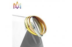 China 1.5mm Thickness Three Piece Stackable Engraved Rings supplier