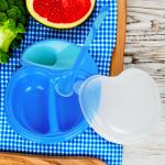 Blue Easy Grip Baby Feeding Bowls And Spoons Bpa Free for sale