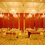 Aluminum Frame Folding Movable Restaurant Partition Wall On Wheels for sale