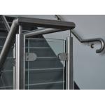 Customized Design Glass Stair Railing , Aesthetics Stainless Steel Glass Railing for sale