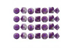China Blue Marble Natural Resin RPG Dice Character Plays Hand Made supplier