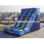 Beach Rental Inflatable Water Slide With Dual Lanes For Water Amusement for sale