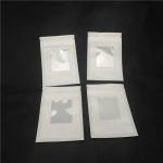 Black Texts Printed Jewellery Packing Pouches White Background For Bracelet Packets Earings for sale