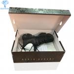 Kraft Packaging Black Shoe Corrugated Shipping Boxes Customized Printed Logo for sale