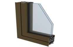China 60 Series Aluminum Casement Window Profiles Anodizing Brown Extruded Aluminium Frame supplier