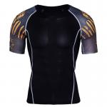 Military Long Sleeve Rash Guard Environmental Friendly Material Flatlock Stitching