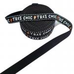Lettered 20mm Elastic Webbing Custom Printed Elastic Band Nylon And Latex