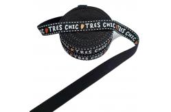 China Lettered 20mm Elastic Webbing Custom Printed Elastic Band Nylon And Latex supplier