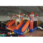 Classic inflatable castle jump house colourful inflatable bouncy double slide combo house for kids under 15 years old for sale