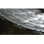 Concertina Razor Wire Creates Security Barrier To Protect Property