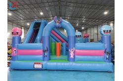 China Digital Printing Inflatable Combos Stitch Inflatable Bouncy House With Slide supplier