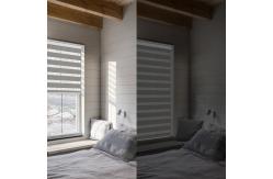 China 100% Polyester Outlet Roller Blind Zebra Fabric with Wooden Pattern supplier