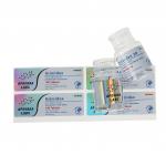 Glossy Varnishing PET Oral vial Bottle Labels With Gold Foil Stamped
