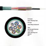 PSP Armored Outdoor All Dry Fiber Optic Cable GYFS armored with steel tape or FRP for sale