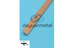 China Golden Aluminum T Profiles Covering Width 8mm High 2.5mm supplier