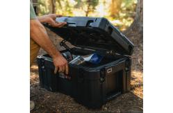 China V5 Rugged Heavy Duty Camping Storage Bins 150L With Steel Lockable Latches supplier