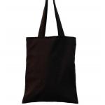 Supermarket Promotion Black Canvas Shopping Bag With Customized Slogan for sale