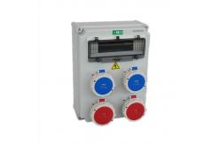China 63A IP67 230V 400V Dustproof PC Power Distribution Box IEC standard supplier