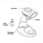 Long Distance Offline Inventory Barcode Reader IP54 Warehouse Barcode Scanner Wireless