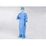 Reinforced Blue SMS Disposable Surgical Gown for sale