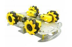 China Aluminum Alloy RC Robot Car Chassis With Mecanum Wheel supplier