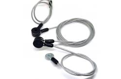 China Custom Wire Rope Assemblies PVC Coated Transparent Lanyard Cable Tether Safety Strap supplier