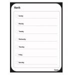 Dry Erase White Black Magnetic Calendar Board For Fridge Monthly Planner for sale