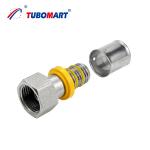 China PEX AL PEX Compatible Pipe Brass Press Fitting Lead-Free and Low Maintenance For Gas Pipe System 16-32mm factory