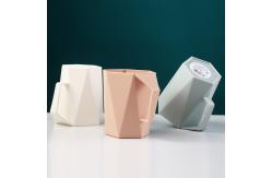 China Simple Style Bathroom Gargle Cups Geometric Pattern For Couples supplier