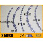 Concertina Razor Barbed Wire With 2.5mm Wire And 0.5mm Blade Thickness For Security Fields for sale