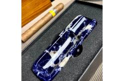 China Brazil Cloisonne Blue Natural Stone Ashtray Custom Size With Sophisticated Design supplier