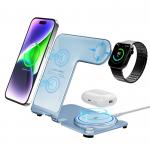 PD/QC Metal Wireless 3 in 1 Charging Stand 6mm Charging Distance for sale