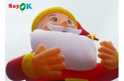 China Large LED Inflatable Holiday Decorations 10m Santa Claus Blowups supplier