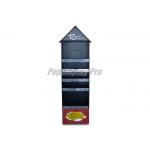 Advertising Cardboard Floor Displays Lightweight Black / Red with Adjustable Shelf for sale
