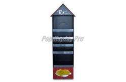 China Advertising Cardboard Floor Displays Lightweight Black / Red with Adjustable Shelf supplier
