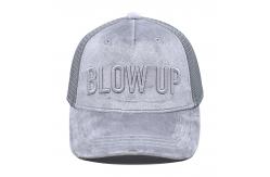 China 5 Panel 3D Embroidery Suede Mesh Trucker Caps Custom Suede Trucker Hat supplier