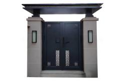 China Security Custom Wrought Iron Gates Outdoor Fencing Trellis Preassembled supplier
