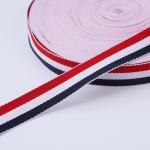 Polyester Tape Thin Striped Soft Webbing Custom Color For Cloth for sale