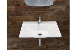 China Rectangular Wall Hung Cloakroom Basin Single Hole Faucet Mount supplier