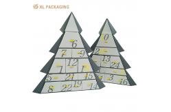 China XL Packaging Custom Packaging Box Factory Countdown To Christmas With Luxury Gifting Exquisite 12/14-Drawer Christmas Tree Advent Calendar Custom Drawer Box Packaging With Gold Foil Accents supplier