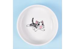 China Ceramic Double Pet Feeder Bowls Prevent Knock Protect Cervical Vertebra supplier