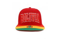 China 3D Embroidery Red Flat Brim Snapback Hats Custom Symbol supplier