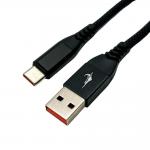 1m Black USB Molded Cable Assembly UL2725 28Awg For Fast Data Sync And Charging for sale