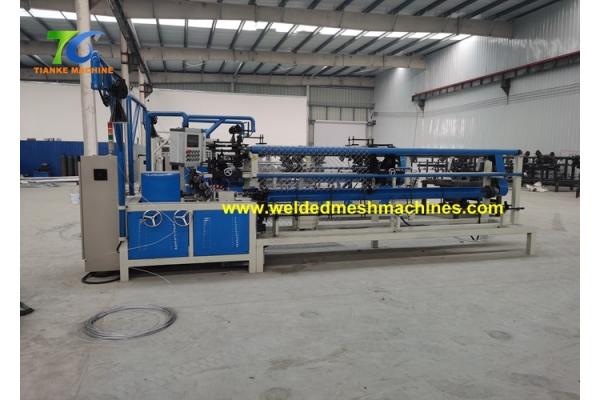 PVC Coated 120*120mm Chain Link Mesh Making Machine 1.8 Ton