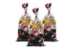 China Custom Printed Cellophane Treat Bags With Twist Ties For Halloween supplier