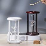 creative decorative ornaments wooden craft gift quicksand bottle funnel timer Wooden DIY handmade self-loading hourglass for sale