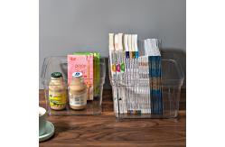 China Sterilite Transparent Stackable Storage Boxes PET Plastic Storage Organizer supplier